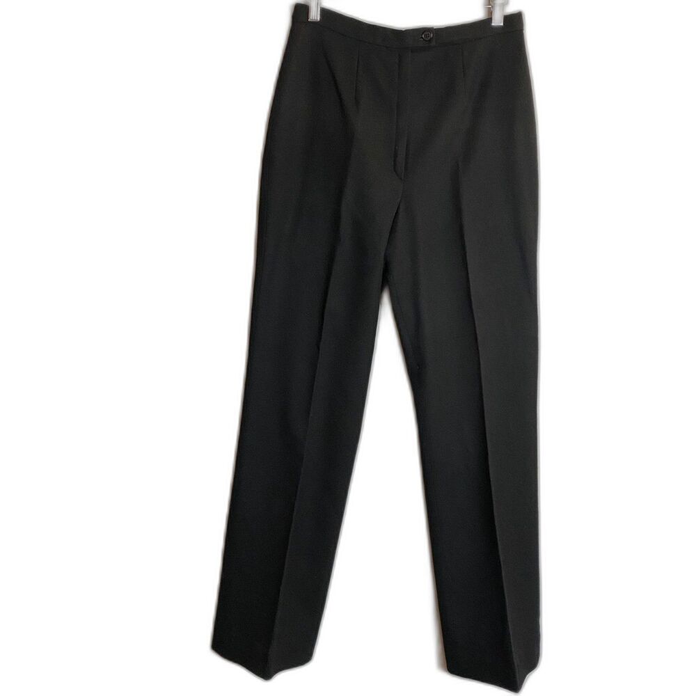 VTG Pendleton Pure Virgin Wool Black Pleated Dress Pants Fully Lined Womens 10